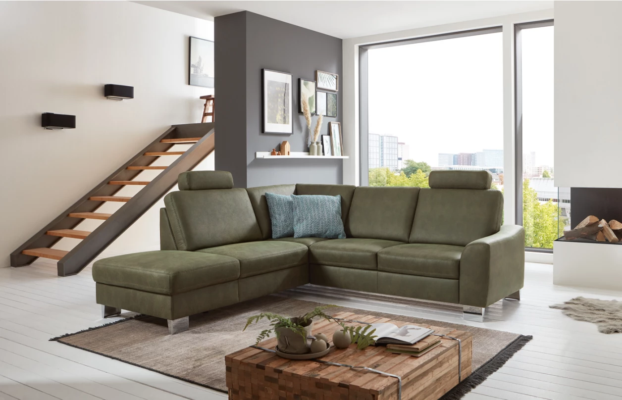 Sedacia súprava Stick, tvar U, tmavo šedá látka, bez funkcí 2