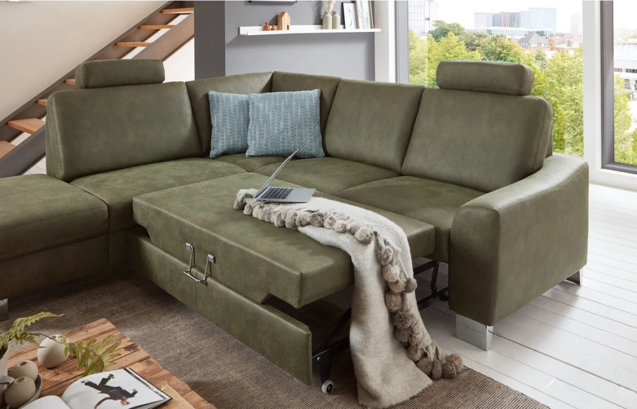 Sedacia súprava Stick, tvar U, tmavo šedá látka, bez funkcí 4