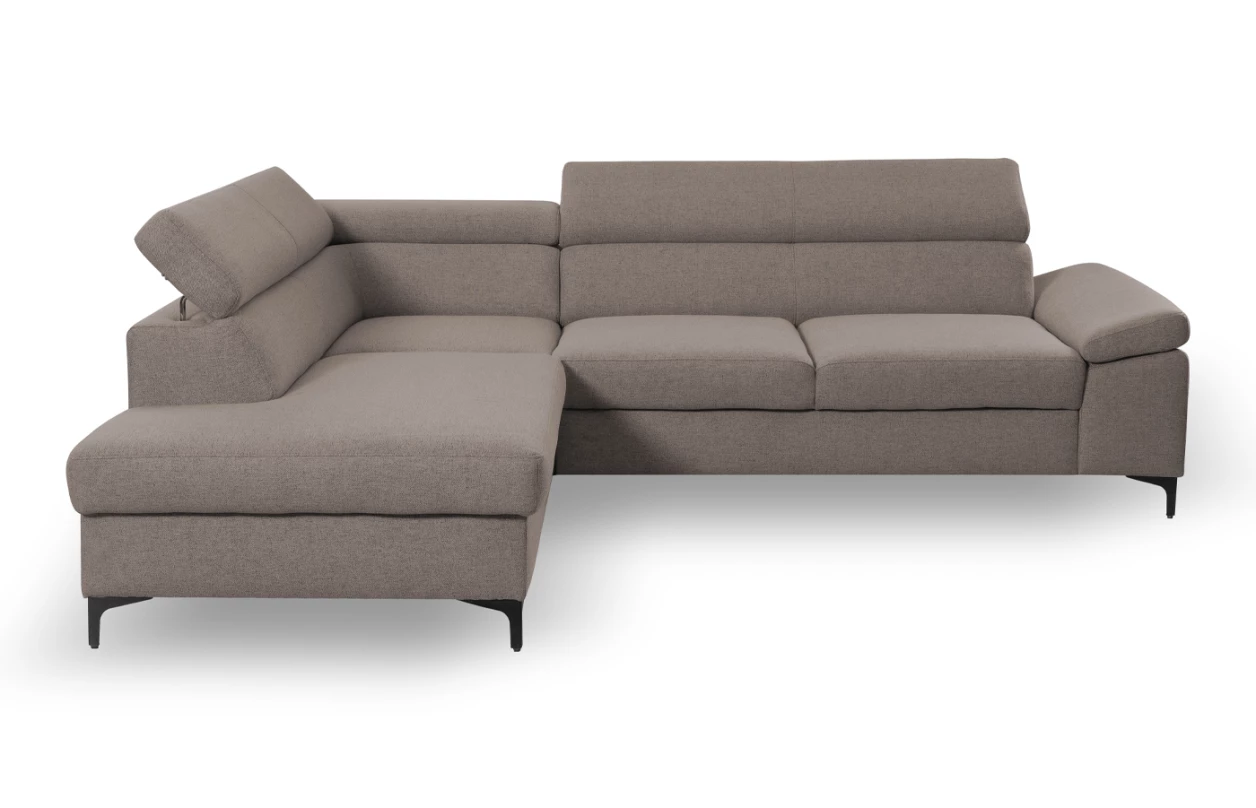 Rohová sedacia súprava Lonigo, svetle šedá látka, ľavý roh 4