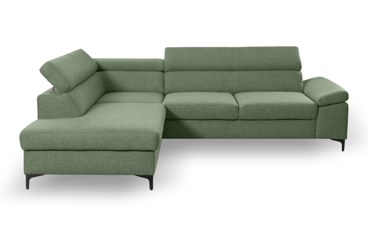 Rohová sedacia súprava Lonigo, svetle šedá látka, ľavý roh 5