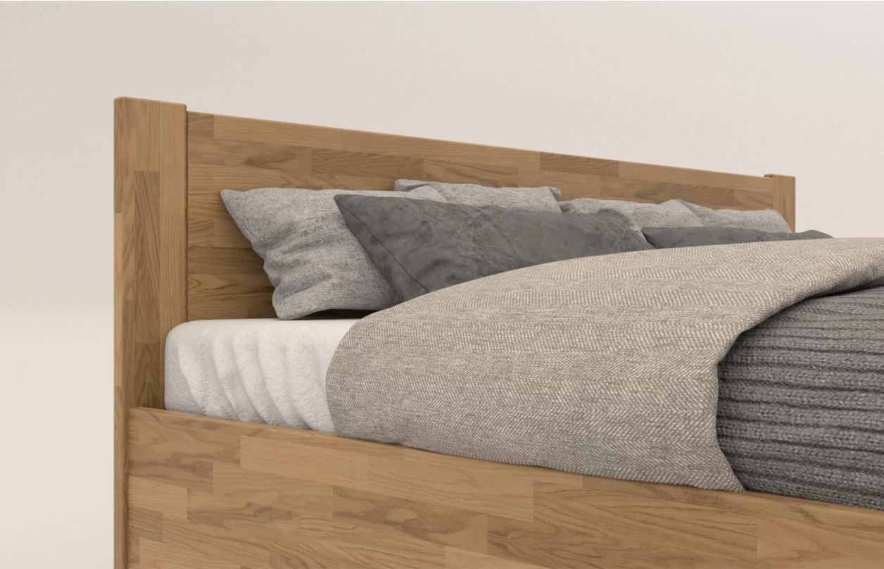 Posteľ s úložným priestorom Fava Box 180x200 cm, bielený buk 3