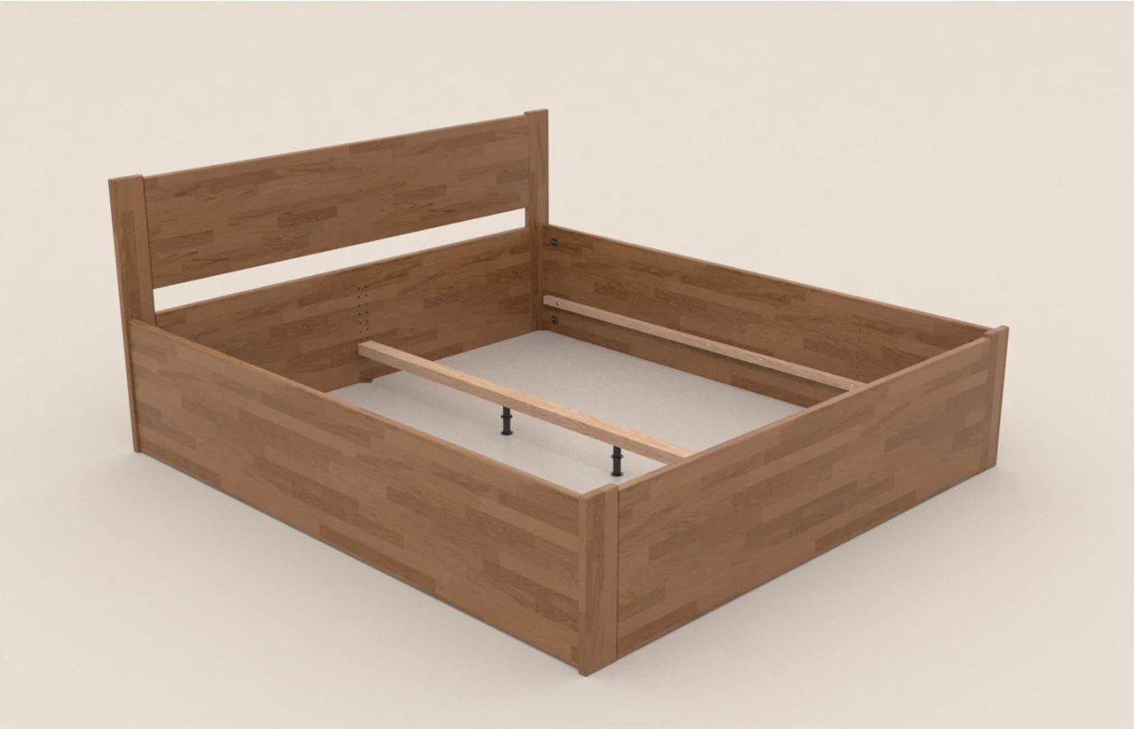 Posteľ s úložným priestorom Fava Box 180x200 cm, bielený buk 4