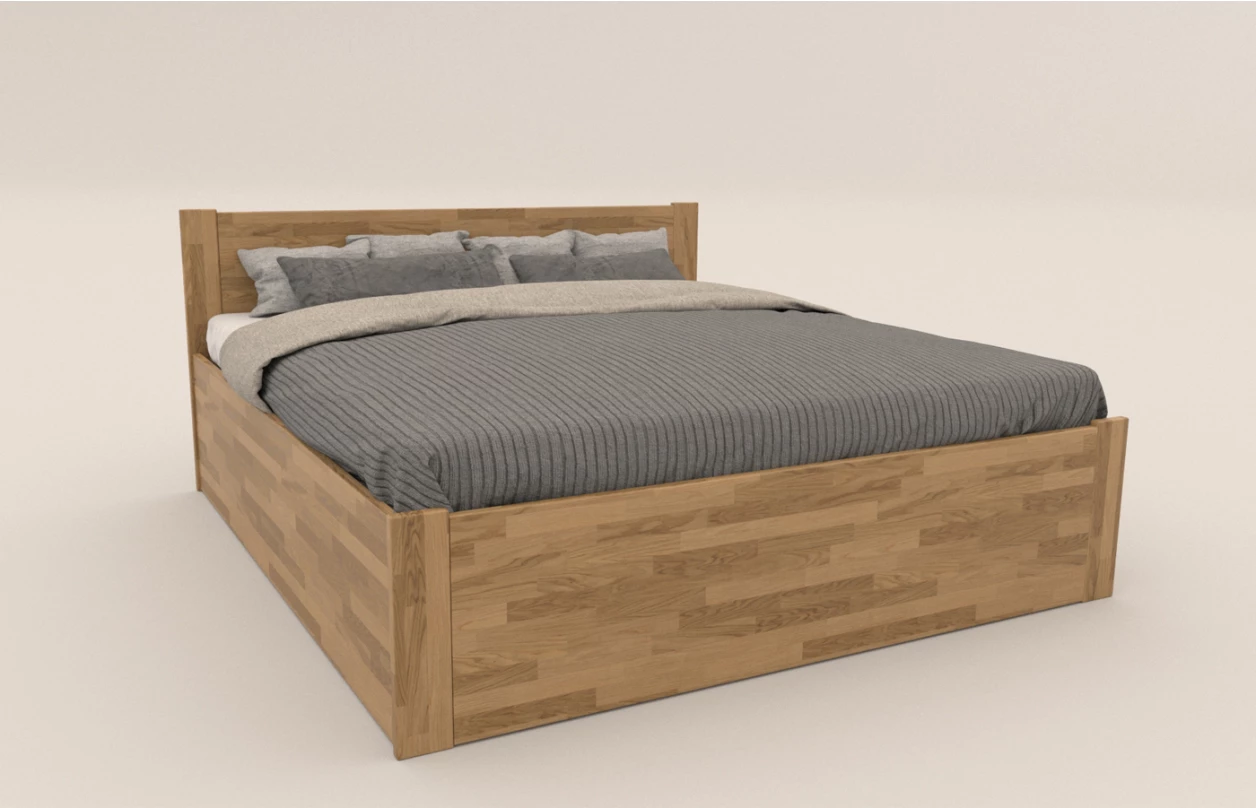 Posteľ s úložným priestorom Fava Box 180x200 cm, prírodný buk 1