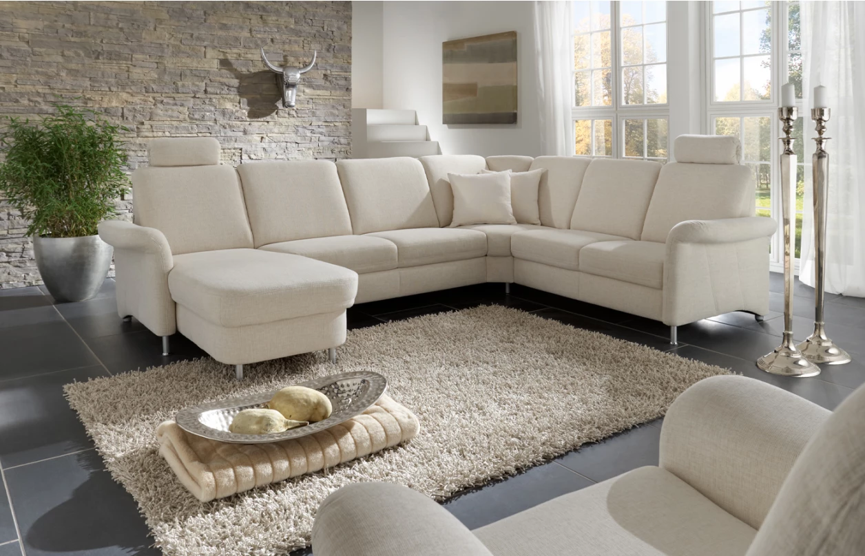 Sedacia súprava Joker, tvar U, šedá látka, bez funkcií 1