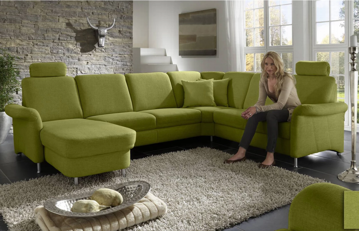 Sedacia súprava Joker, tvar U, šedá látka, bez funkcií 6