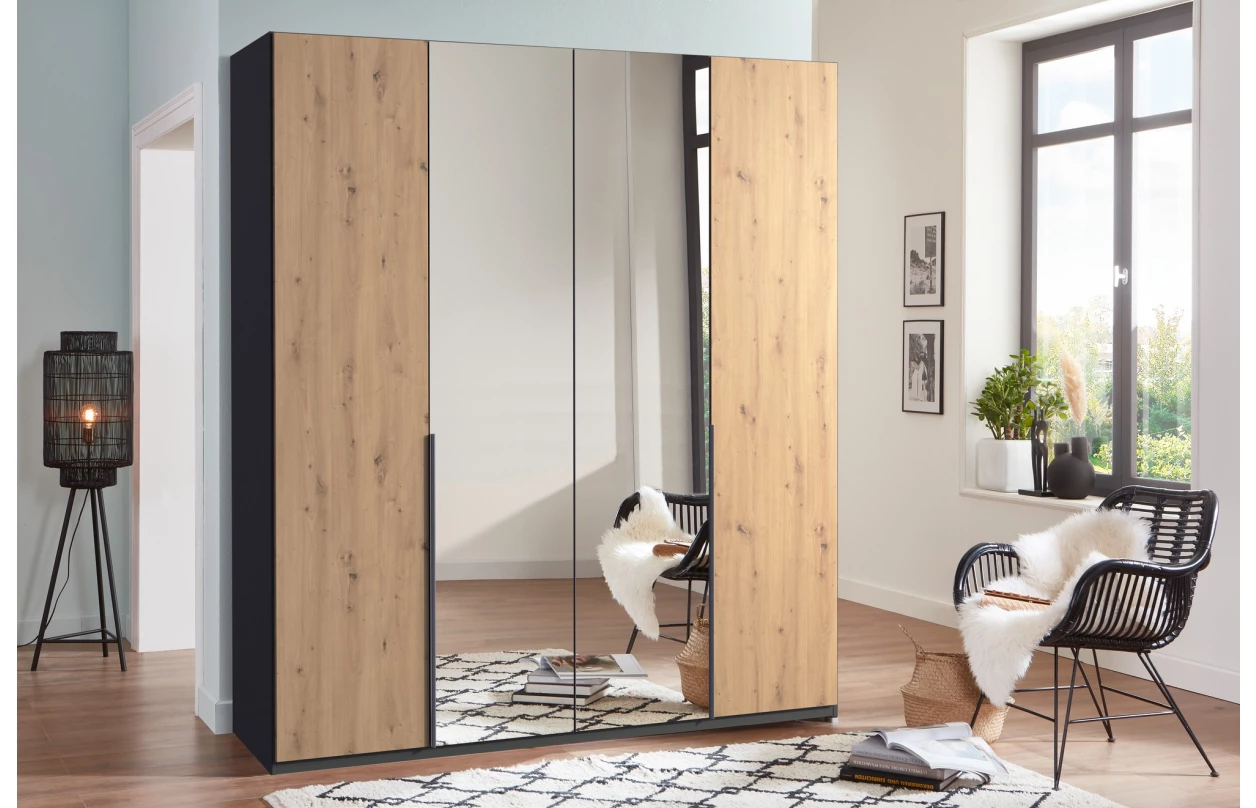 Nočný stolík Easy Plus C, dub sonoma/sivé sklo 20