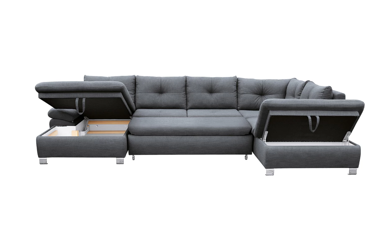 Sedacia súprava Madeira 3B, svetlo hnedá látka, tvar ľavé U 1