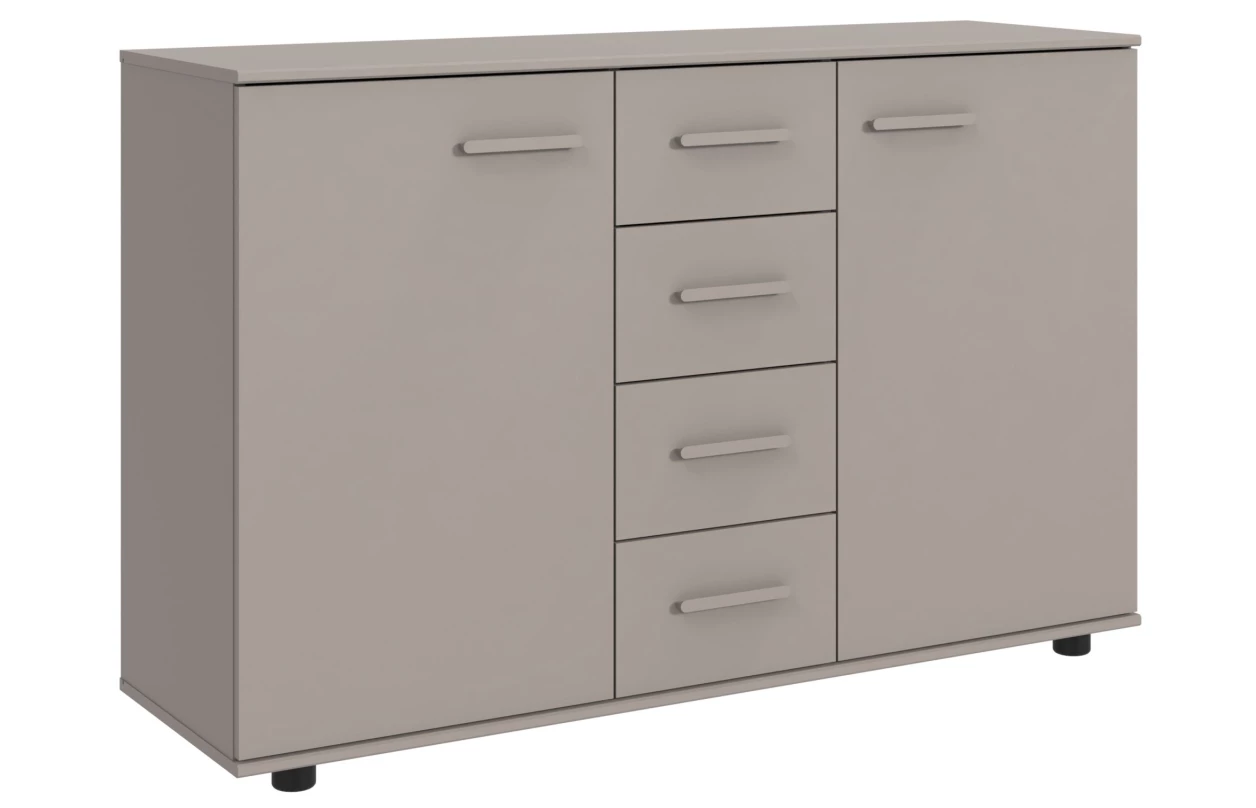 Šatníková skriňa so zásuvkami Digit, 225 cm, béžová kašmír/dub artisan 72