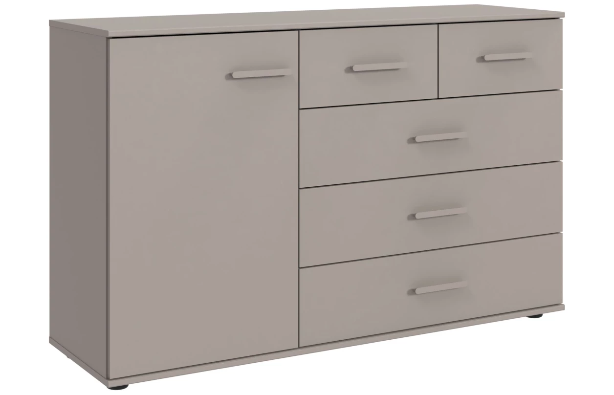 Šatníková skriňa so zásuvkami Digit, 225 cm, béžová kašmír/dub artisan 73