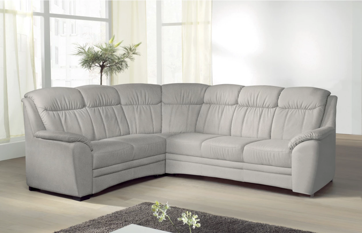 Rohová sedacia súprava Bruno, šedo-hnedá látka, ľavý roh 3