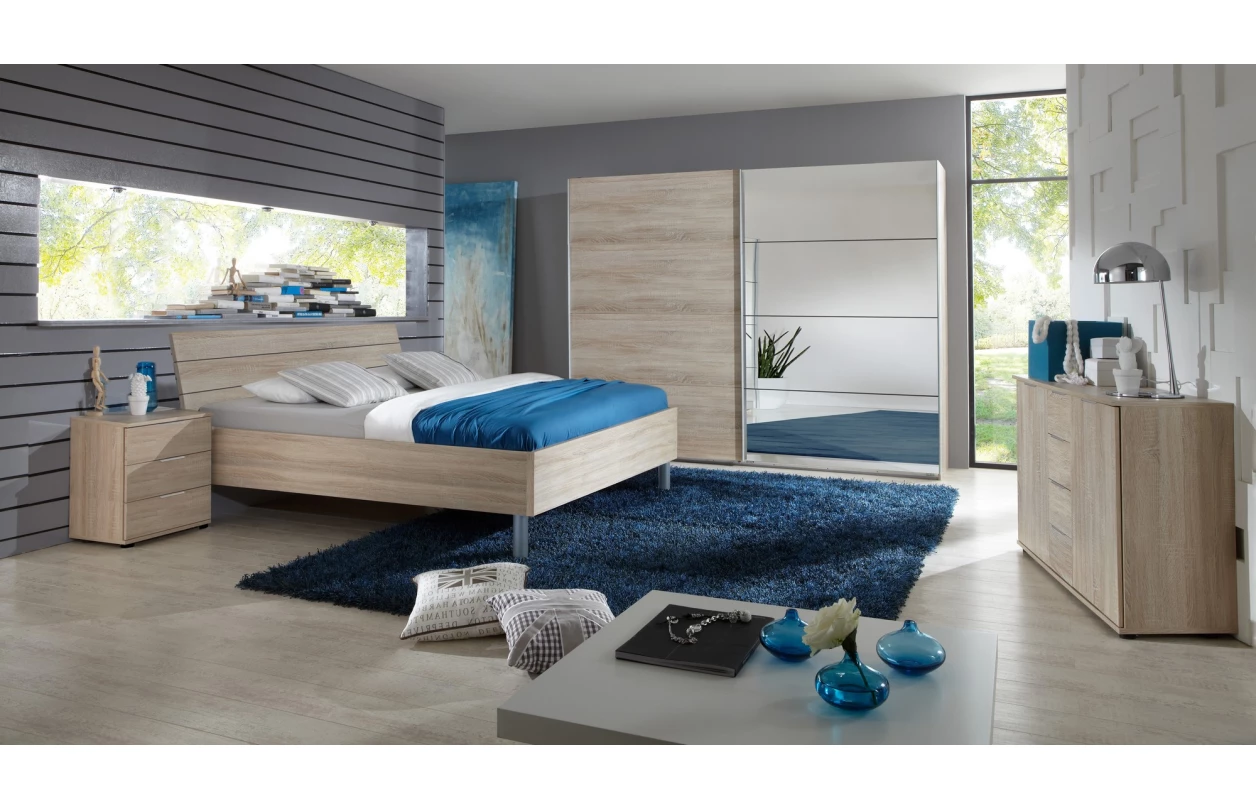 Skrinka s 5 zásuvkami Easy Plus, 49 cm, dub sonoma/zrkadlo