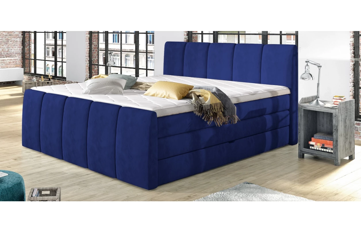 Posteľ boxspring Fresco 180x200 cm, červená látka 4