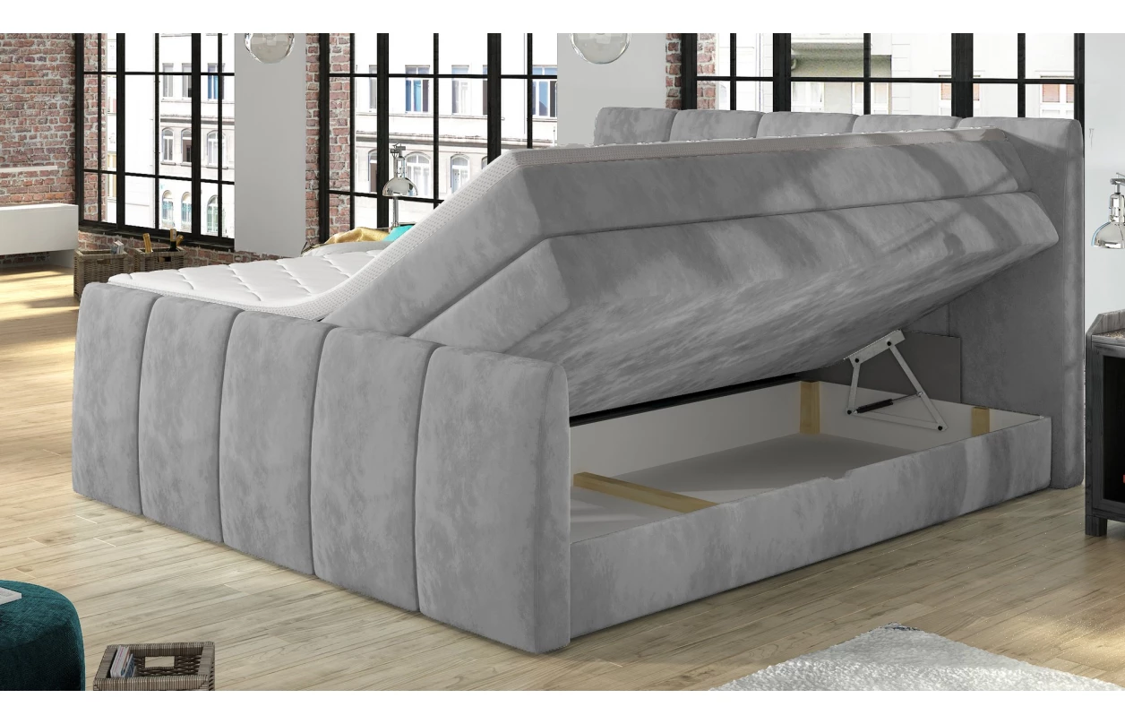 Posteľ boxspring Fresco 180x200 cm, červená látka 12