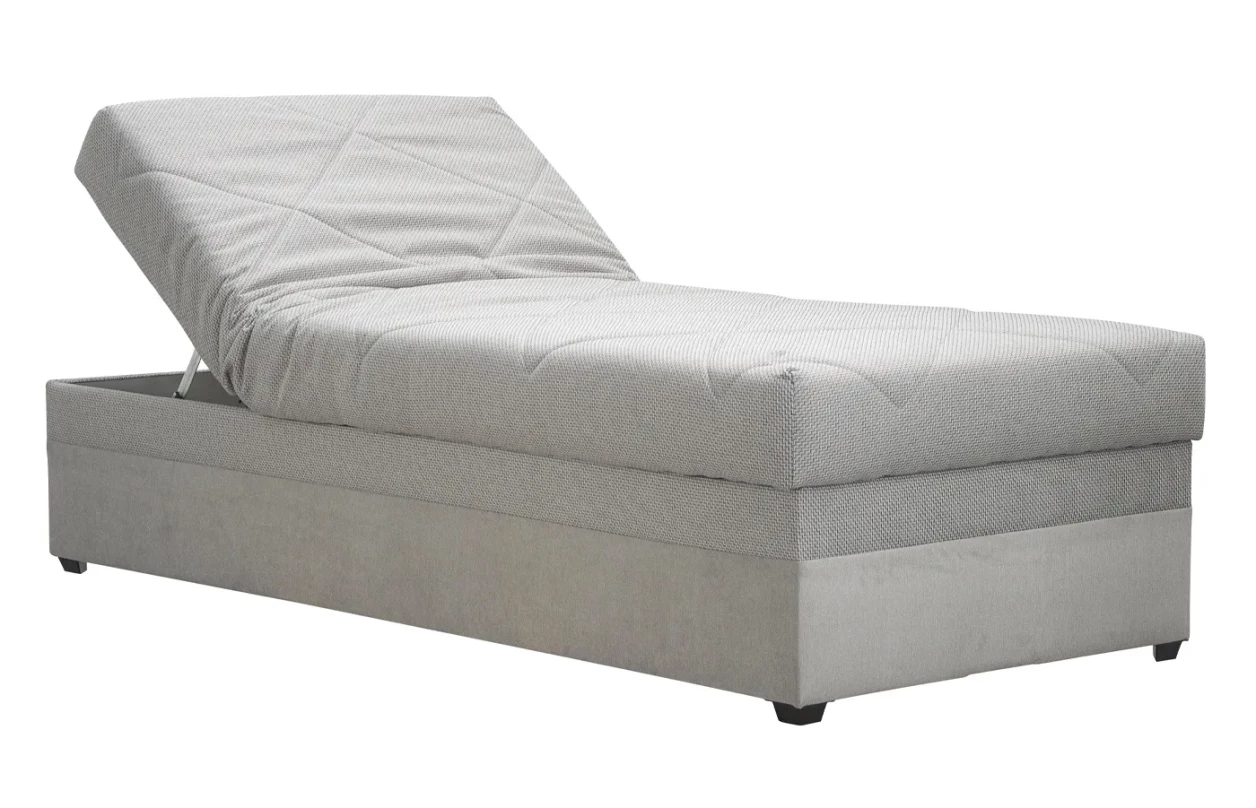 Posteľ Evelina 90x200 cm, stredne šedá látka 2