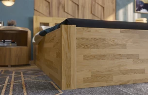 Posteľ s úložným priestorom Tema Box 180x200 cm, bielený buk