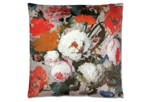 Dekoračný vankúš Kvetinový 45x45 cm, ružový