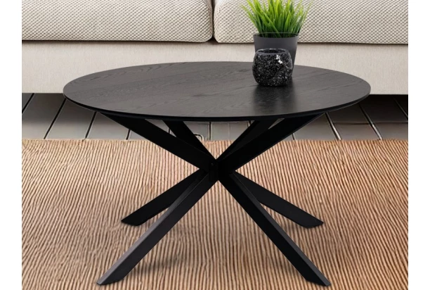 Okrúhly konferenčný stolík Paul, 48 cm, černý jasan