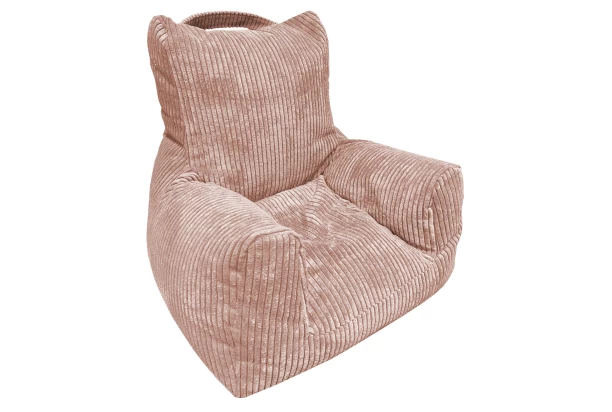 Detské kreslo Tobi Plus, ružová štruktúrovaná látka