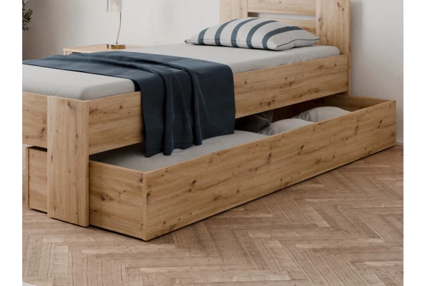 Úložná zásuvka pod posteľ Osaka, dub artisan