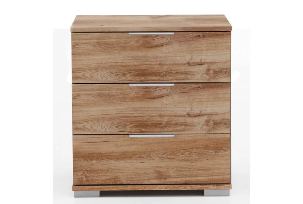 Nočný stolík Easy Plus, 3 zásuvky, dub doskový