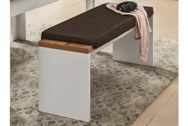 Jedálenská lavica s polstrom Matera, starý dub/biela