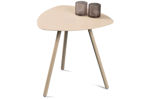 Stolík Mira, priemer 50 cm, béžový