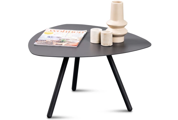 Stolík Mira, priemer 60 cm, antracitový