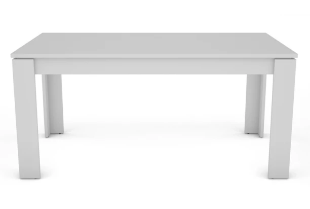 Jedálenský stôl Inter 160x80 cm, biely, rozkladací
