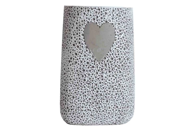 Váza motív srdca 24 cm, cement