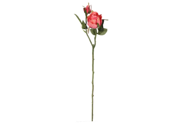 Umelá kvetina Ruža 46 cm, oranžovo-ružová
