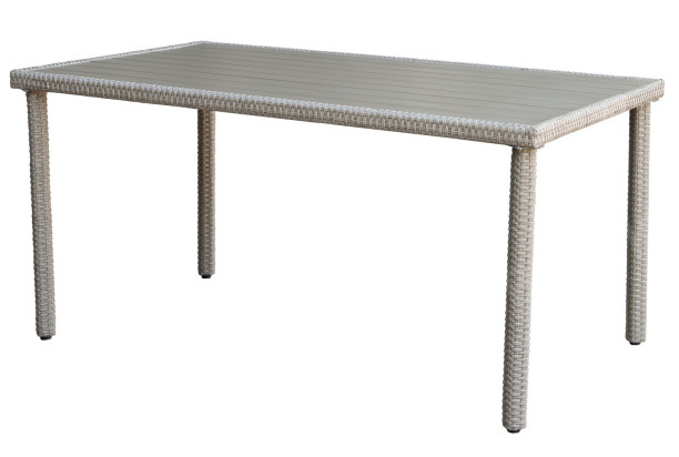 Obdĺžnikový  záhradný stôl Alford 150x90 cm, béžový