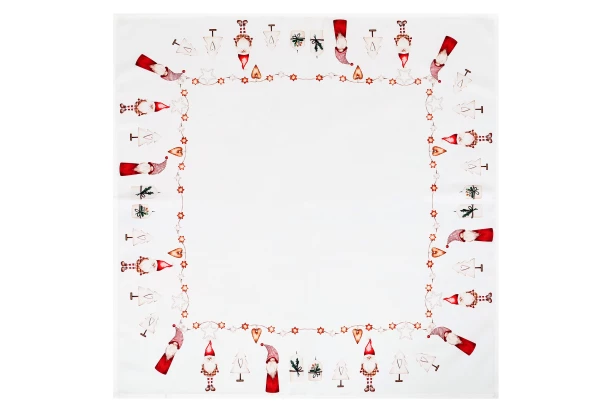 Obrus Vianočné škriatkovia, 80x80 cm