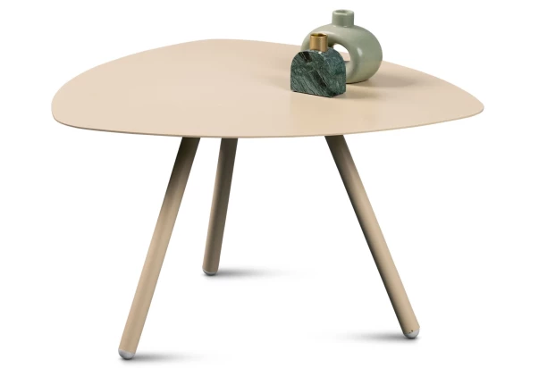 Stolík Mira, priemer 60 cm, béžový