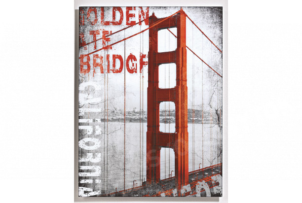 Obraz na stenu Golden Gate Bridge, nápisy