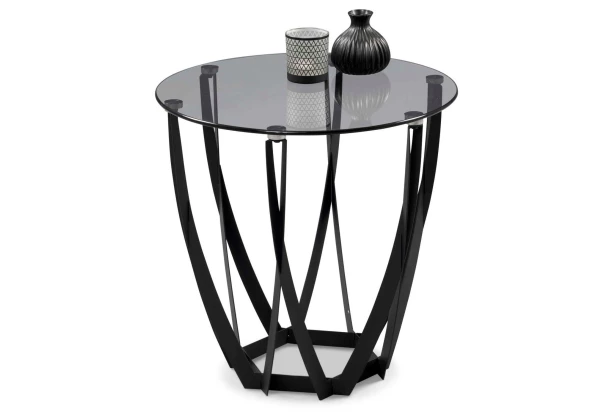 Stolík Maya, 50 cm, šedé sklo