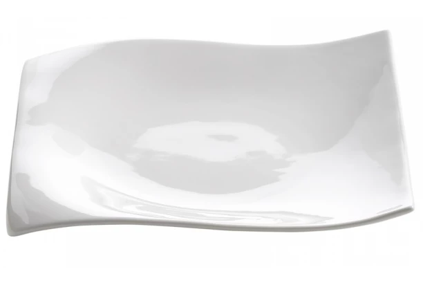 Plytký tanier Motion 18x18 cm, biely