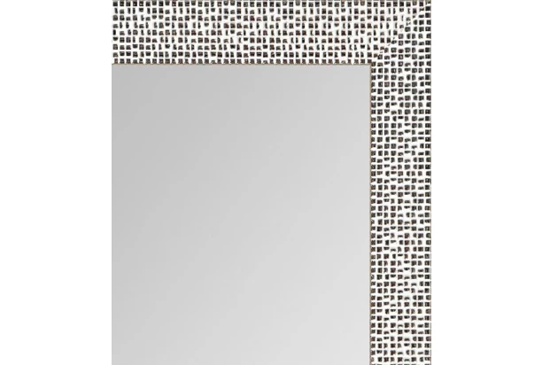 Nástenné zrkadlo Glamour 40x80 cm, strieborná štruktúra