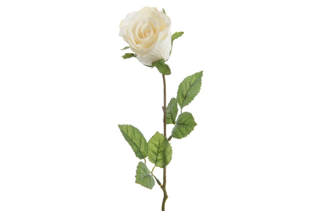 Umelá kvetina Ruža 45 cm, krémová