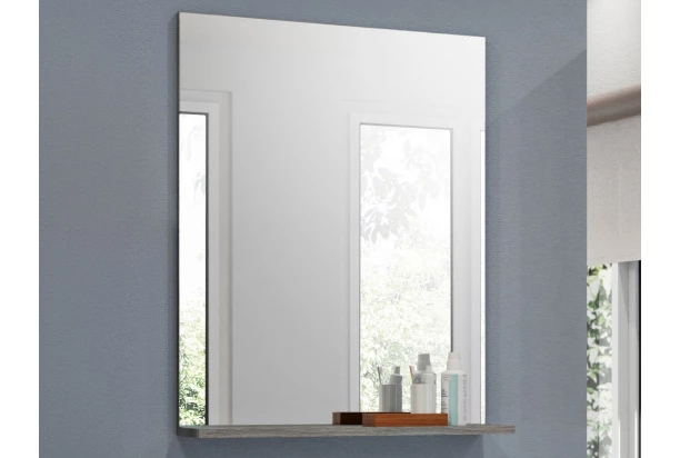 Zrkadlo s odkladacou poličkou Scout, šedý dub