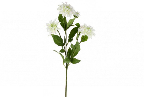 Umelá kvetina Georgína 75 cm, biela