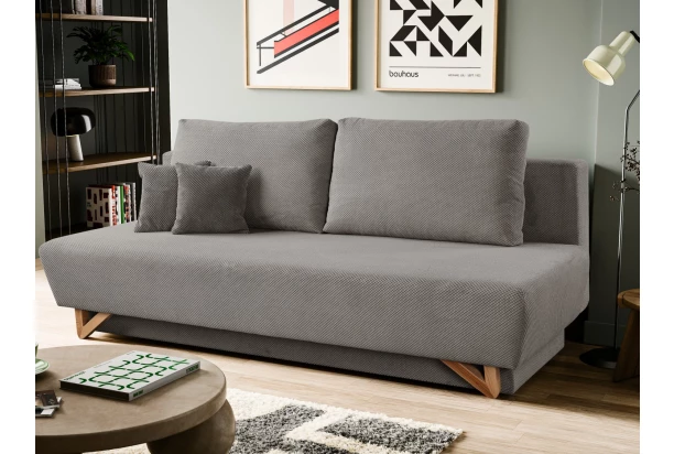 Rozkladacia pohovka Atlanta, hnedo-šedá štruktúrovaná látka