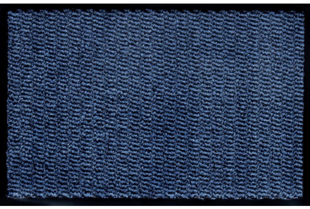 Rohožka Devin 60x80 cm, modrá s čiernymi okrajmi