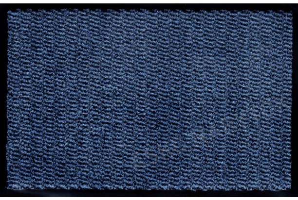 Rohožka Devin 60x80 cm, modrá s čiernymi okrajmi