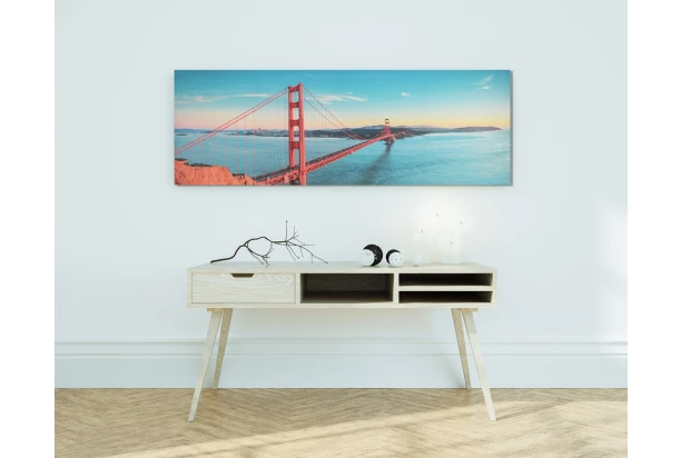 Obraz na plátne Golden Gate Bridge, 150x50 cm