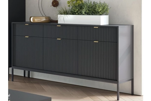 Široká komoda Nova, čierna