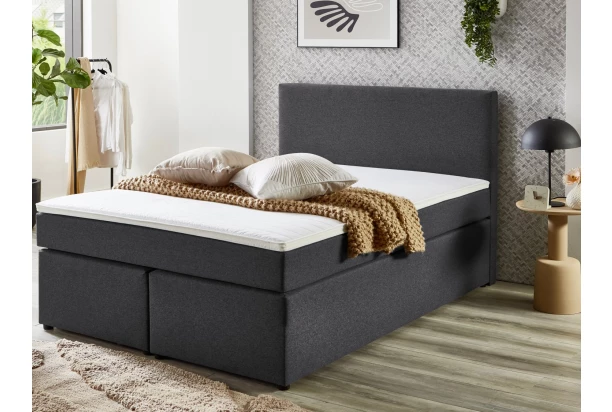 Posteľ boxspring Aston 120x200 cm, antracitovo šedá látka