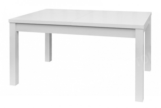 Jedálenský stôl Adam 120x80 cm, biely, rozkladací