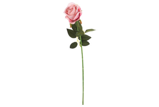 Umelá kvetina Ruža 52 cm, svetlo ružová