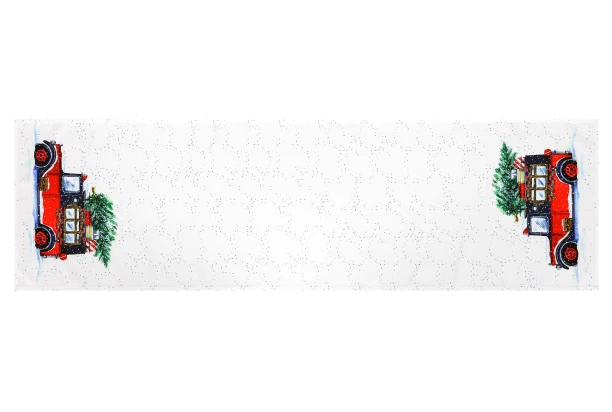 Behúň na stôl Vianočné auto, 150x40 cm