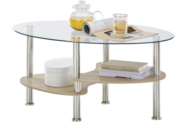 Oválny konferenčný stolík Panty, dub sonoma/artisan